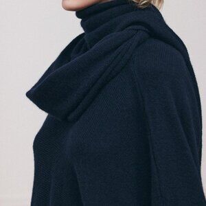Wool Blend Scarf Sweater